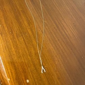 Elegant Gold Wishbone Necklace